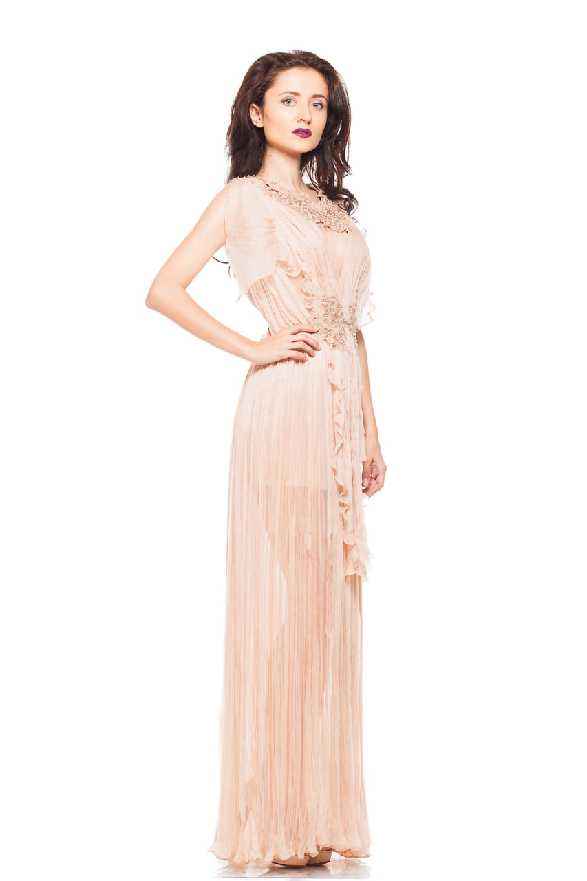 silk evening wear
